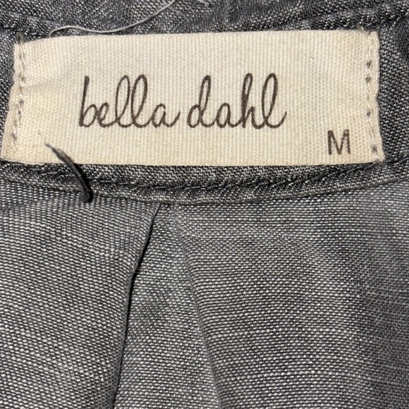 Bella Dahl Soft Tencel Button Front Shirt w/Frayed Hem Size Medium Chambray Grey - Picture 14 of 15